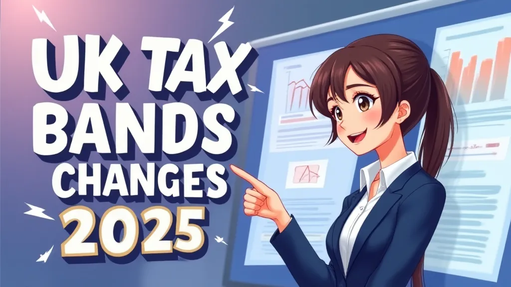 Illustration of UK tax bands changes 2025 showing tax brackets and ISA symbols