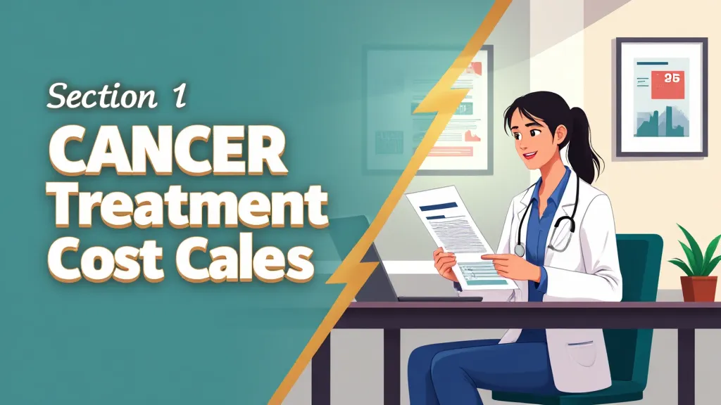 Illustration of cancer treatment cost calculator 2025 showing financial planning tools and medical expenses
