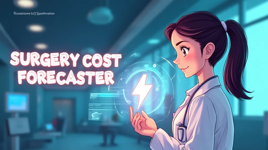 Illustration of AI Surgery Cost Forecaster showing digital interface with medical cost projections