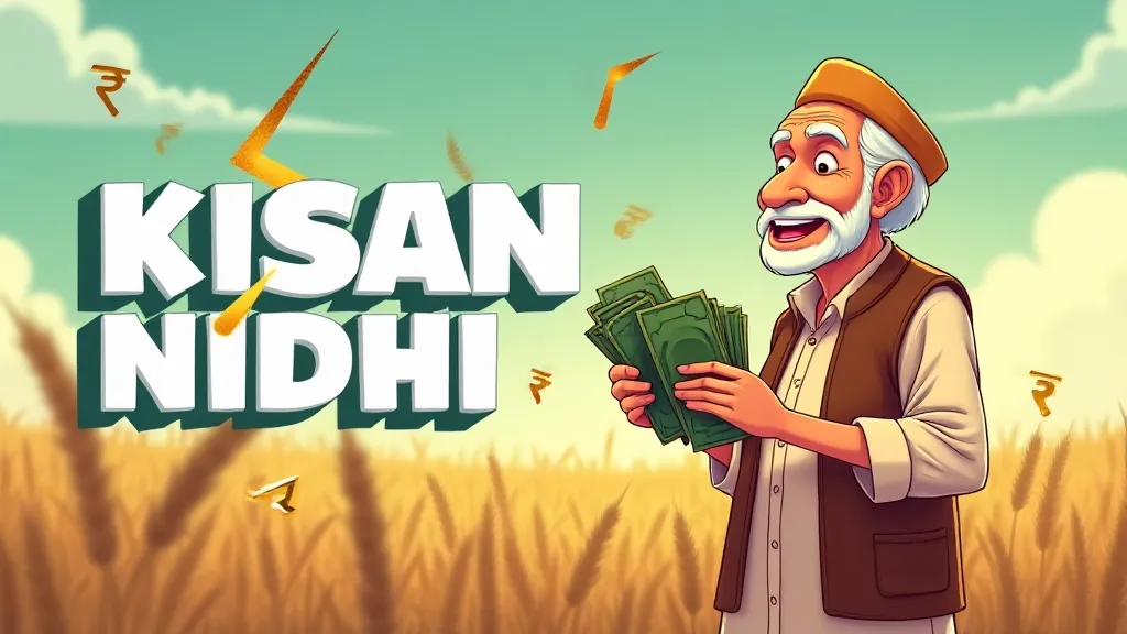किसान सम्मान निधि विस्तार के तहत बुजुर्ग किसान को पैसे प्राप्त करते हुए चित्रण