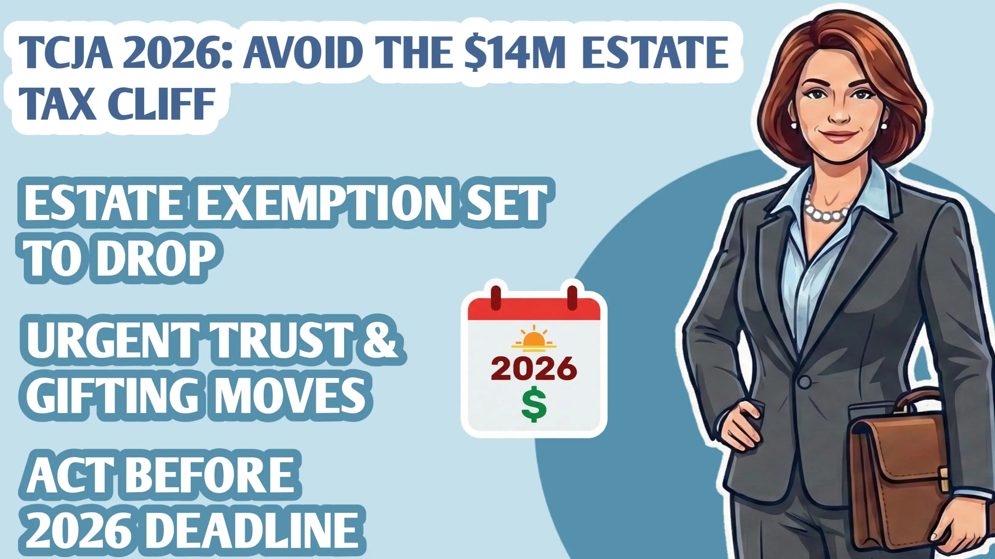 TCJA Tax Sunset 2026: 3 Urgent Moves for High-Net-Worth Expats to Dodge the $14M Estate Tax Cliff