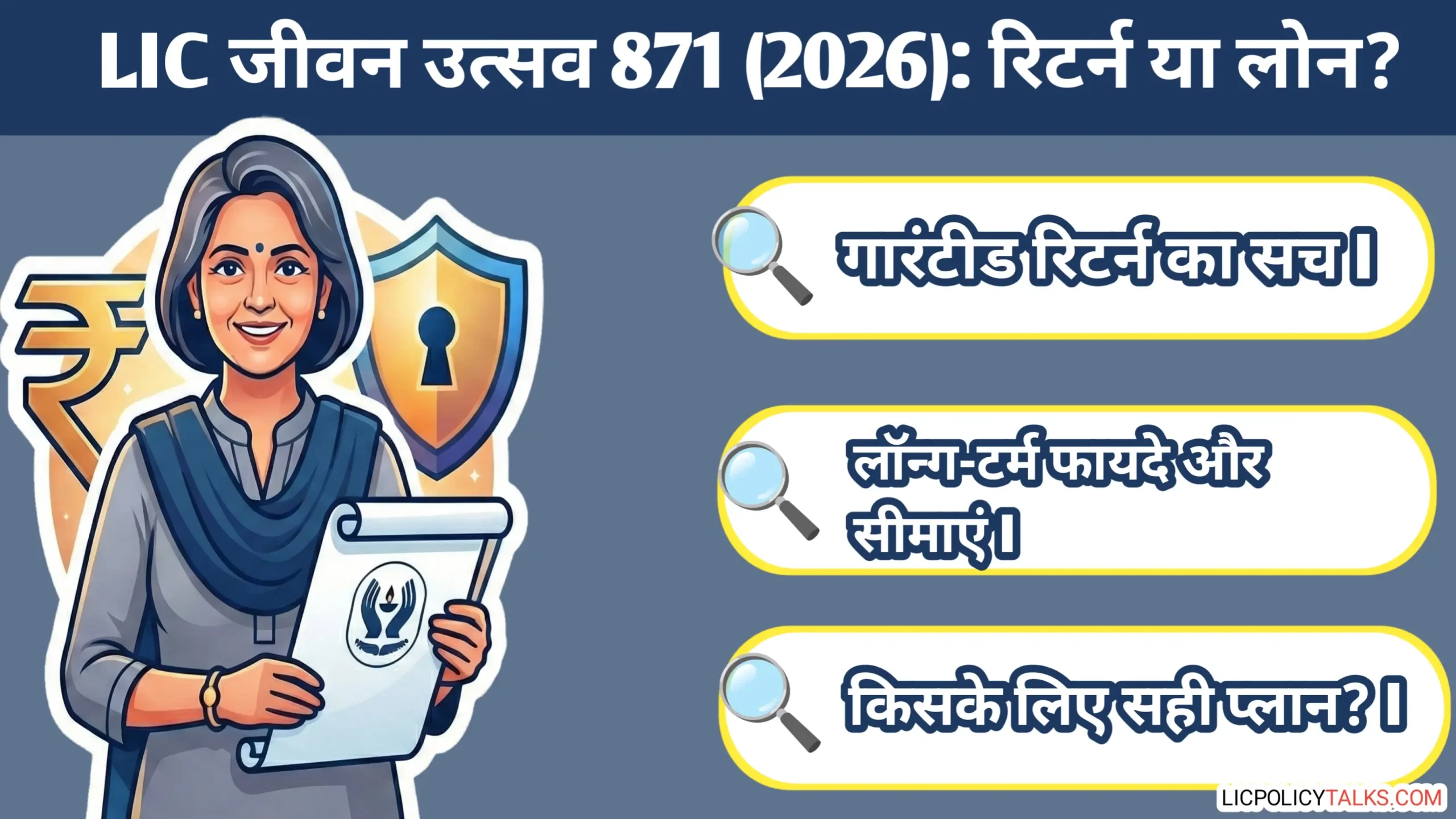 LIC जीवन उत्सव प्लान 871 (2026): गारंटीड रिटर्न vs लोन सुविधा का पूरा विश्लेषण और सच्चाई!