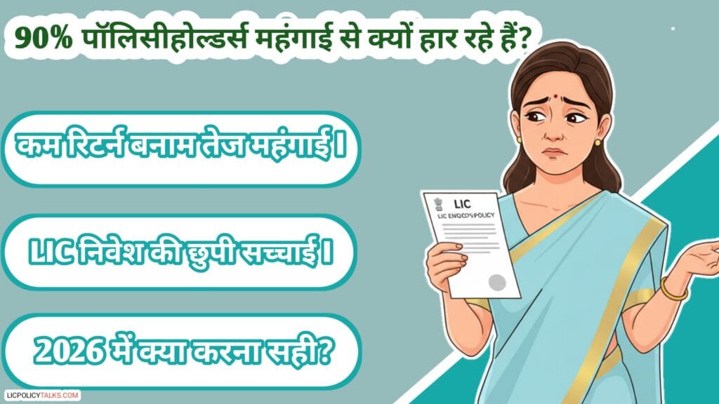 LIC एंडोमेंट ट्रैप 2026: 90% पॉलिसीहोल्डर्स महंगाई से क्यों हार रहे हैं? (वास्तविक गणित)