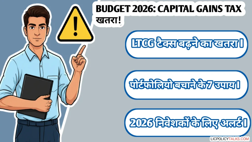 Budget 2026 में Capital Gains Tax बढ़ने का खतरा: LTCG 10% से 15% होने से पहले पोर्टफोलियो बचाने के 7 जरूरी उपाय (2026)