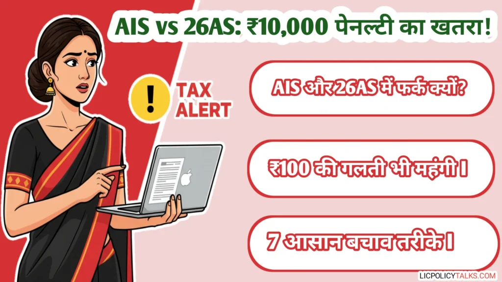 AIS vs Form 26AS Mismatch 2026: 'AI टैक्स नोटिस' से बचने के 7 आसान तरीके | ₹100 का अंतर भी ₹10,000 की पेनल्टी दे सकता है!