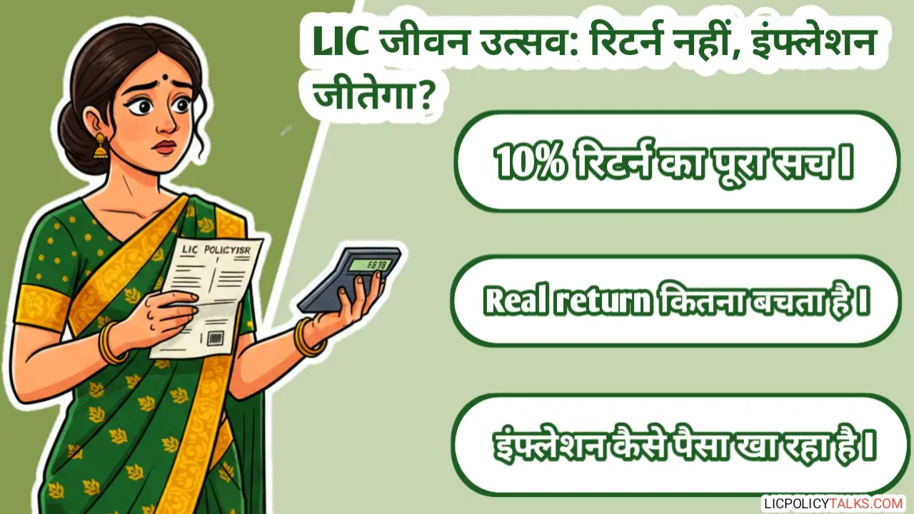 LIC जीवन उत्सव 2026: '10% गारंटीड रिटर्न' का इंफ्लेशन गणित क्यों आपकी जेब काट रहा है?