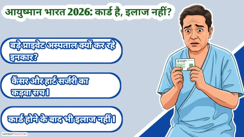 आयुष्मान भारत का 'काला सच' 2026: कैंसर और हार्ट सर्जरी के लिए बड़े प्राइवेट अस्पताल क्यों नहीं ले रहे आपका कार्ड? (एक्सपोज़)
