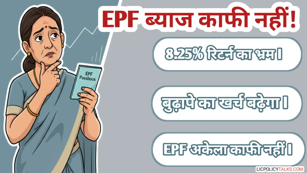 EPF ब्याज दर 2026: क्यों 8.25% रिटर्न भी आपकी बुढ़ापे की जरूरतों के लिए काफी नहीं होगा? (महंगाई का असली गणित)